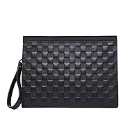 Designer Wristlet Clutch Purse for Men,Womens Large Capacity Business Travel Leather Phone Holder with Zip