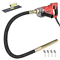 Seeutek Concrete Vibrator Handheld 1600W Power Concrete Vibrators with 6.6ft Shaft Rod, 15000VPM Electric Concrete Vibrabrater Portable Pencil Cement Vibrarator for Industrial Concrete Construction