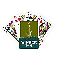 Mathematical Formula Expresses Computational Equation Winner Poker Playing Card Classic Game
