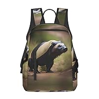 Cute Honey Badger Print Lightweight Backpack, Travel Bookbag College Bag,Laptop Backpack For Men Women