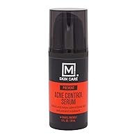 M. Skin Care Prevent Acne Control Facial Serum for Men, Azelaic Acid, Soothing Aloe Leaf Juice, Cruelty Free
