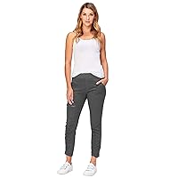 XCVI Wearables Women’s Malanda Pants - Lightweight Ankle Pants Charcoal, Large