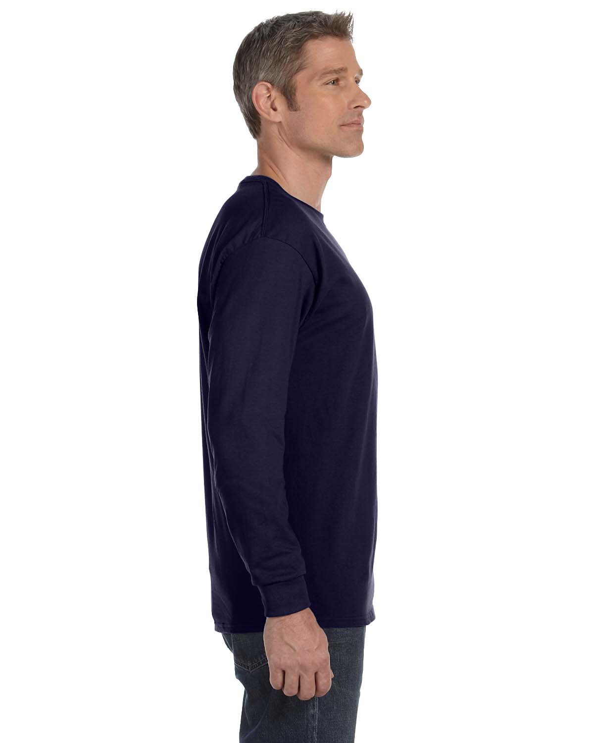 Jerzees Men's Dri-Power Cotton Blend Long Sleeve Tees, Moisture Wicking, Odor Protection, UPF 30+, Sizes S-3x