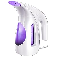HiLIFE Steamer for Clothes, Portable Handheld Design, 240ml Big Capacity, 700W, Strong Penetrating Steam, Removes Wrinkle, for Home, Office and Travel(ONLY FOR 120V) (Purple)