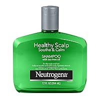 Neutrogena Soothing & Calming Healthy Scalp Shampoo to Moisturize Dry Scalp & Hair, with Tea Tree Oil, pH-Balanced, Paraben-Free & Phthalate-Free, Safe for Color-Treated Hair, 12oz