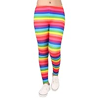 HDE Girl's Leggings Holiday Stretchy Full Ankle Length Striped Tights