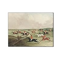 Art Poster Quorn Hunt in Terror Author John Dalby Home Wall Decoration Canvas Painting Posters And Prints Wall Art Pictures for Living Room Bedroom Decor 8x10inch(20x26cm) Frame-style