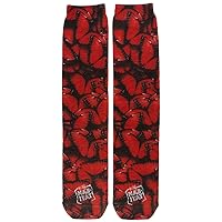 Butterfly Red Pattern Sublimated Socks