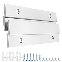 French Cleat Picture Hanger, Aluminum Z Hanger Interlocking Wall Mounting Bracket Hardware Kit Z Clips for Hanging Wall Painting, Mirrors, Panels, Artwork, Cabinet, Whiteboard (4inch-5Pairs)