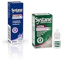 Systane Lubricant Eye Gel, Nighttime, 0.35-Ounces (Package May Vary) & Ultra Lubricant Eye Drops,0.14 Fl Oz (Pack of 1)