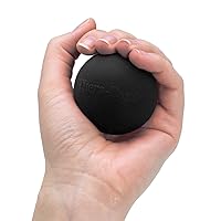 THERABAND Hand Exerciser, Stress Ball For Hand, Wrist, Finger, Forearm, Grip Strengthening & Therapy, Squeeze Ball to Increase Hand Flexibility & Relieve Joint Pain, Black, Extra Firm