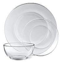 ELEMENT Set of 12 Glass Dinnerware Set