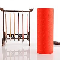 KYMY Red Xuan Paper Roll with 34cmX20m(13.4inch X 65.6feet),Chinese Spring Festival Scrolls Red Chunlian/Duilian Paper Cut,Chinese New Year Calligraphy Rice Red Paper,Half Sheng Shu Xuan