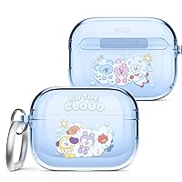 elago l BT21 On The Cloud Case Compatible with AirPods Pro 2nd Generation, Protective Case Cover, Transparent Shockproof, Gel Tape Included, Wireless Charging, Reduce Yellowing [Official Merchandise]