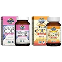Women 50 & Wiser Raw Whole Food Multivitamin, Vitamin D3 5000 IU & Vitamin Code Raw D3 Vitamin Supplement Bundle