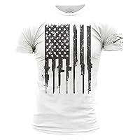 Grunt Style Rifle Flag Men's T-Shirt, Color White, Size M
