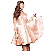 Juniors Short Prom Dress Sweetheart A-Line Satin Party Homecoming Dresses