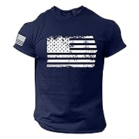 Patriotic American Flag Shirts for Men We The People American 1776 Shirt Graphic Gym Workout Short Sleeve Distressed T-Shirt