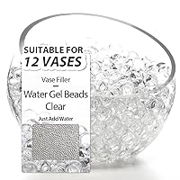 40,000 Clear Big Water Gel Beads Vase Fillers Floral Beads, Water Gel Beads Vase Filler for Christmas, Wedding Centerpiece, Candles, Floral Decorations