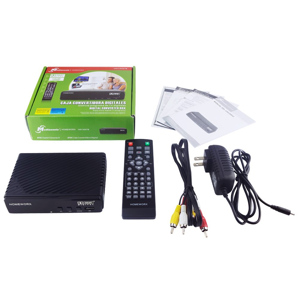 Mediasonic ATSC Digital Converter Box with Recording / Media Player / TV Tuner Function (HW130STB)
