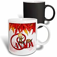 3dRose mug_164718_3 Canada Thanksgiving Maple Leaves And Theme Magic Transforming Mug, 11 oz