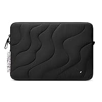 tomtoc 360 Protective Puffy Laptop Sleeve for 14-inch MacBook Pro M3/M2/M1 A2992 A2918 A2779 A2442 2023-2021, 13-inch iPad Pro M4/iPad Air M2, Quilted Design Soft Puffer Bag Shockproof Laptop Case