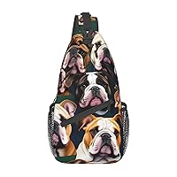 Cute Husky Print Sling Bag Crossbody Sling Backpack Travel Hiking Chest Bags For Women Men