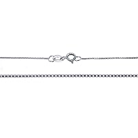 DECADENCE Sterling Silver 0.70mm Box 012 Rhodium Plated Chain