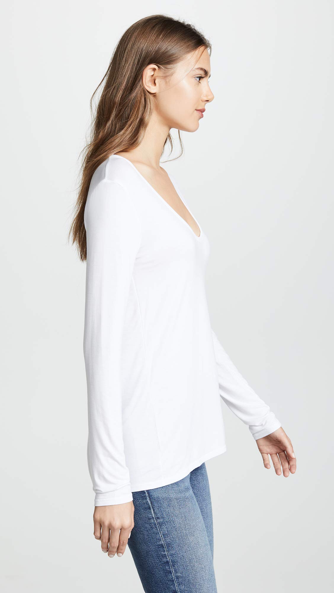 Splendid Women's Long Sleeve Rayon Jersey Scoop T-Shirt