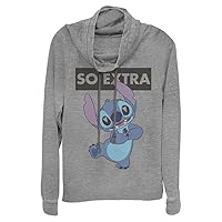 Disney Lilo & Stitch So Extra Women's Long Sleeve Cowl Neck Pullover