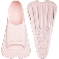 CAPAS Swim Training Fins Comfortable Silicone Lap Swimming Short Blade Floating Flippers with Mesh Bag for Kids Adult Men Women Build Leg Strength