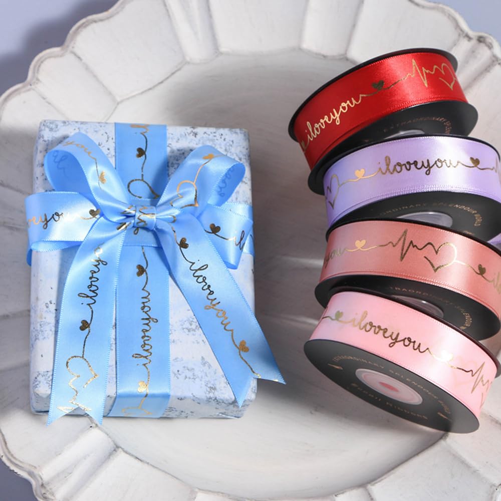 Personalized Logo Polyester Ribbon Wedding Birthday Satin Ribbons 100 Yard/lot,Custom Memorial Ribbons Personalized with Logo (100Yards(90m),13mm Ribbon)