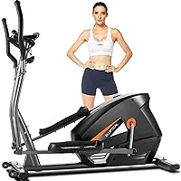 Elliptical Machine, FUNMILY Elliptical Exercise Machine for Home with Multiple Levels Magnetic Resistance/Large Stride/Heart Rate Sensor/Smart App/LCD Monitor