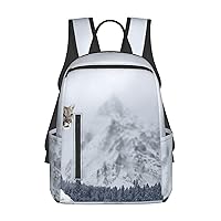 Snow Leopard Print Backpack Lightweight Travel Hiking Daypack Laptop Backpack Casual Bag For Men Women