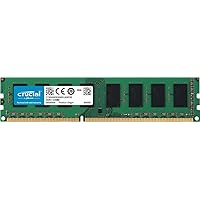 Crucial 8GB Single DDR3/DDR3L 1600 MT/s (PC3-12800) DR x8 ECC UDIMM 240-Pin Memory - CT102472BD160B