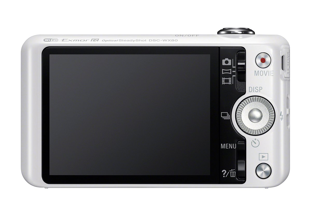 Sony DSC-WX80/W 16 MP Digital Camera with 2.7-Inch LCD (White)