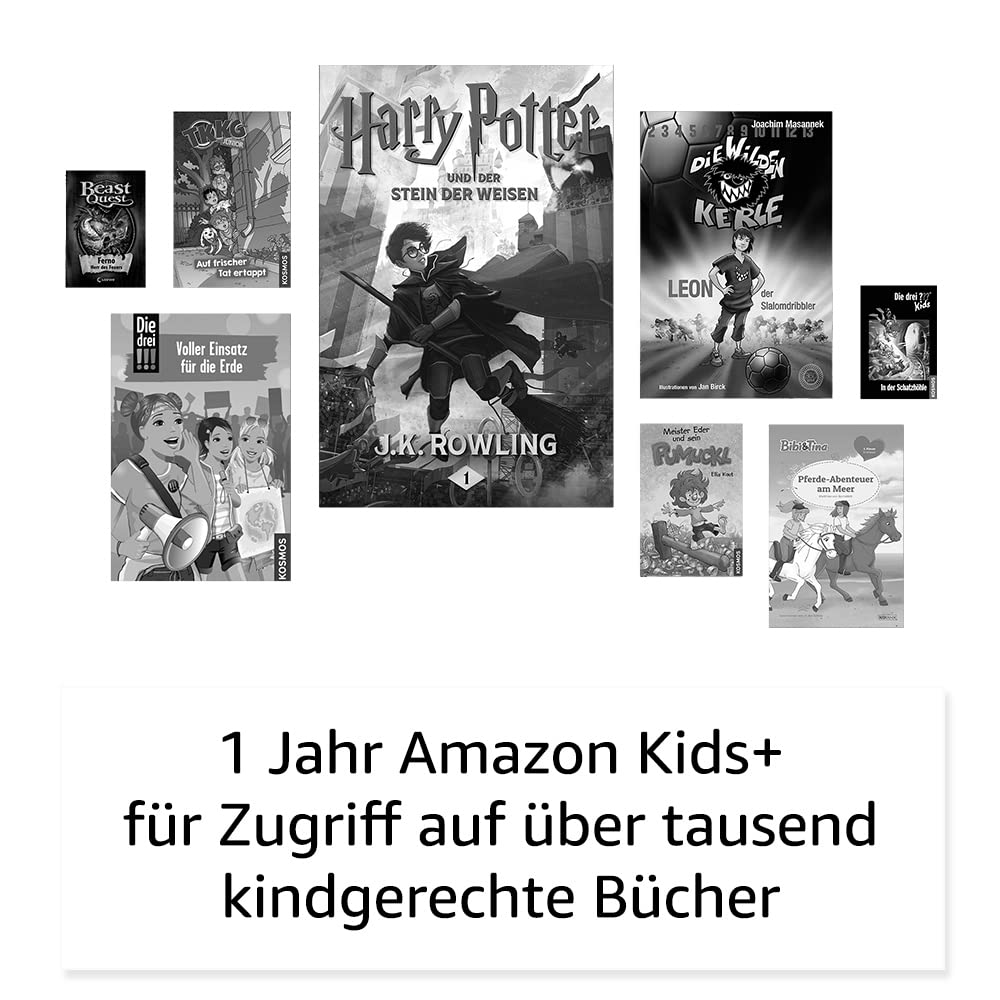 Kindle Kids (2022) – Mit Zugriff auf über tausend Bücher, Hülle und 2 Jahren Sorglos-Garantie – Weltraumwal-Design