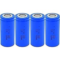 4 Pieces 3 2V 8000Mah 32650 Li-Ion Li-Ion Rechargeable Battery for Flashlight Toy Remote Control Tool Fan