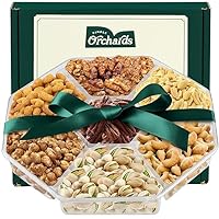 Nuts Gift Basket - a Variety of Freshly Roasted Nuts - Beautifully Packaged Gift Baskets for Men, Sympathy Basket, Healthy fathers day Nuts gift Basket.