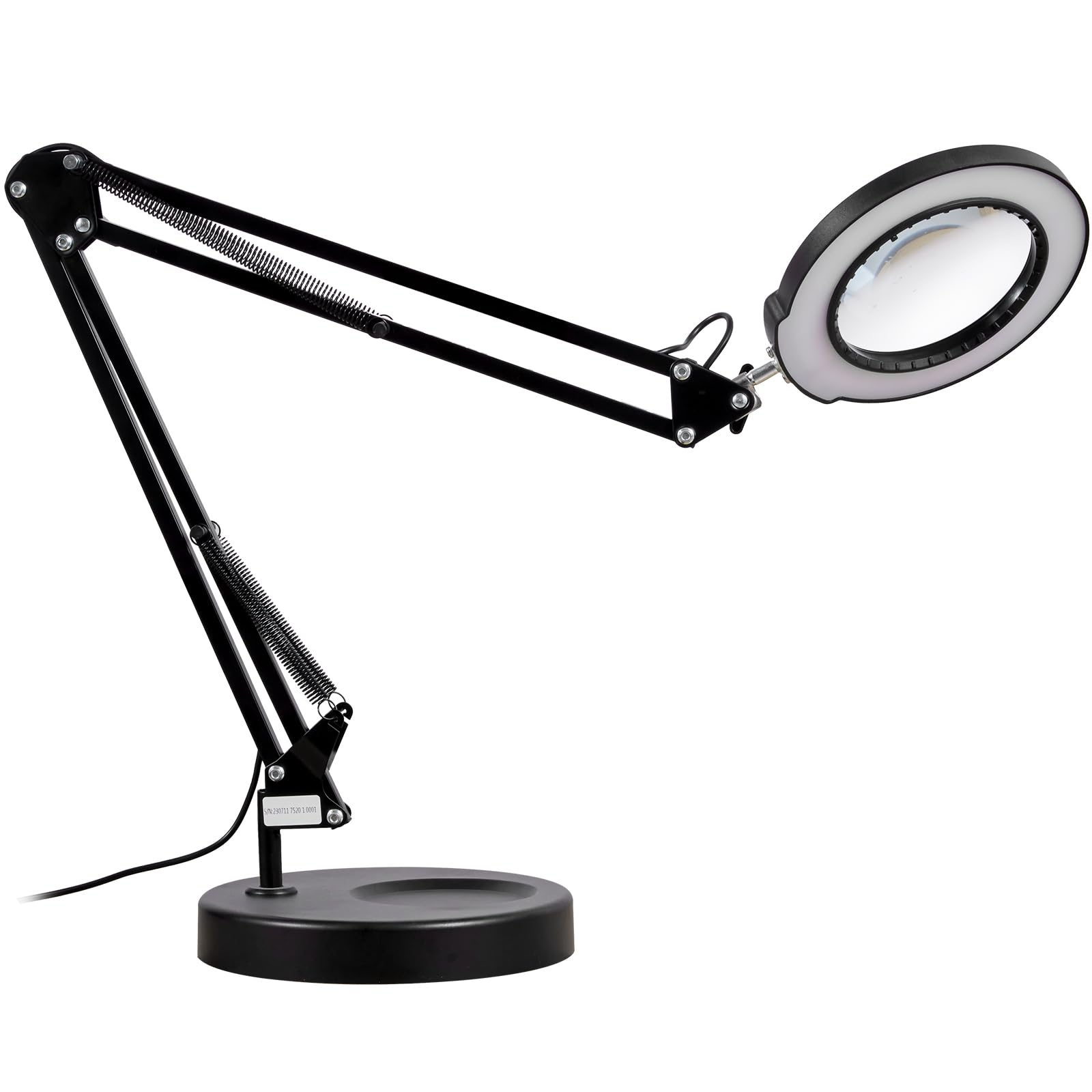 VEVOR 5X Magnifying Glass with Light and Stand, 【Upgraded】 5 Color Modes Stepless Dimmable, 4.3