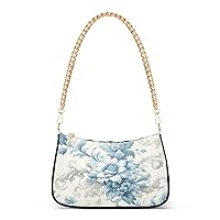 Shoulder Bags for Women Flower Hobo Tote Handbag Small Clutch Purse with Zipper Closure55