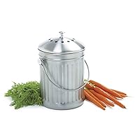 Norpro 1 Gallon Stainless Steel Compost Keeper, Silver