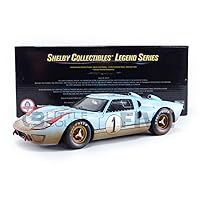 1966 Ford GT-40 MK 2 Gulf Blue Dirty Version #1 1/18 by Shelby Collectibles 405