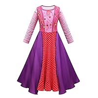 Girls Costume Kids Halloween Witch Cosplay Dress Up Outfits