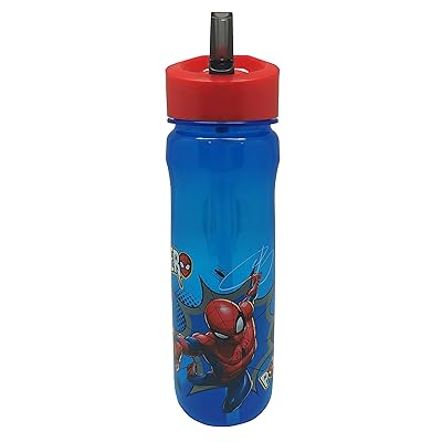 MARVEL 1325 1698 Spider-Man Hero Reusable Water Bottle, polypropylene, Blue  and red, 600ml