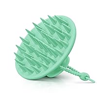 HEETA Scalp Massager Shampoo Brush with Silicone Bristles for Dandruff Removal Scalp Care & Hair Growth, Scalp Scrubber for All Hair Types, Head Massager Stress Relax, Upgraded Large Design,Green