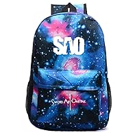 Sword Art Online SAO Game Cosplay Luminous Backpack Casual Daypack Travel Hiking Carry on Bags with USB Charging Port Galaxy A /1