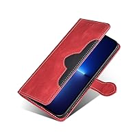 CYR-Guard Wallet Folio Case for VIVO X60 PRO Plus, Premium PU Leather Slim Fit Cover for X60 PRO Plus, Easy Carry, Red