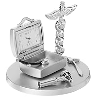 Doctor's Clock, 3.5-Inch, Silver