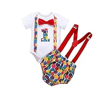 Mutual Baby Stuff Bow Tie Belt Birthday Sleeve Baby Boy Infant Pants Short One-Year-Old Boys (Multicolor, 12-18 Months)